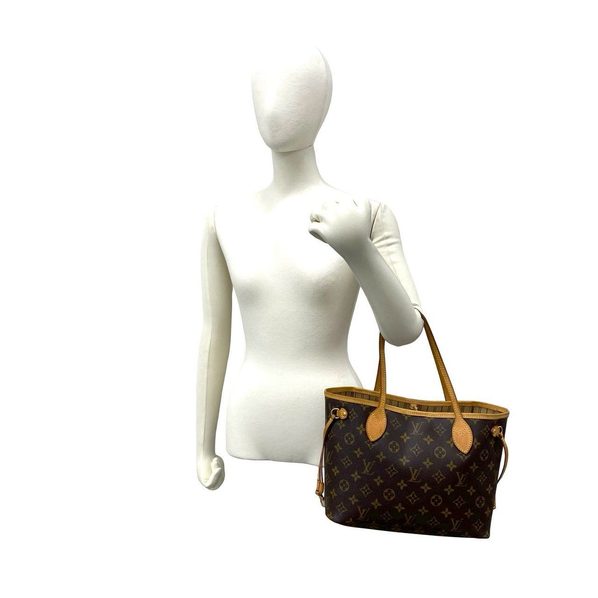 Louis Vuitton Box Neverfull PM Monogram Leather Tote Brown — view 2