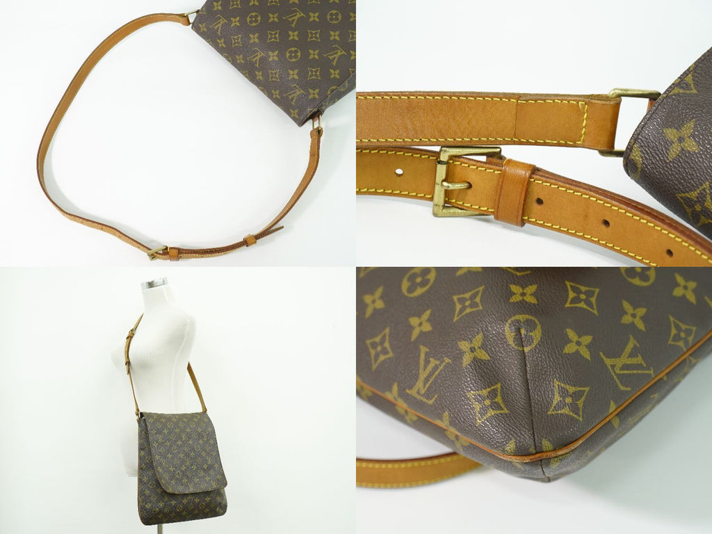 Louis Vuitton LV Musette Monogram Shoulder Bag Pochette Brown — view 6