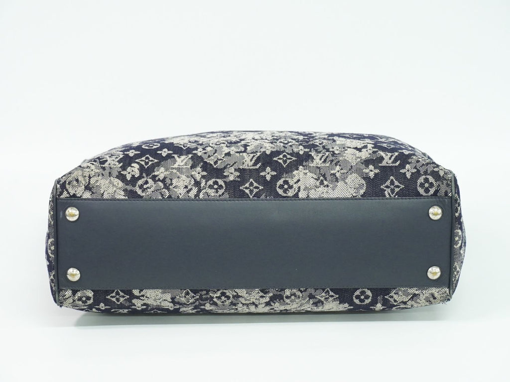Louis Vuitton LV Grand Sac Monogram Tapestry Tote Navy — view 3