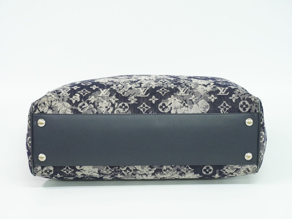 Louis Vuitton LV Grand Sac Monogram Tapestry Tote Navy — view 3