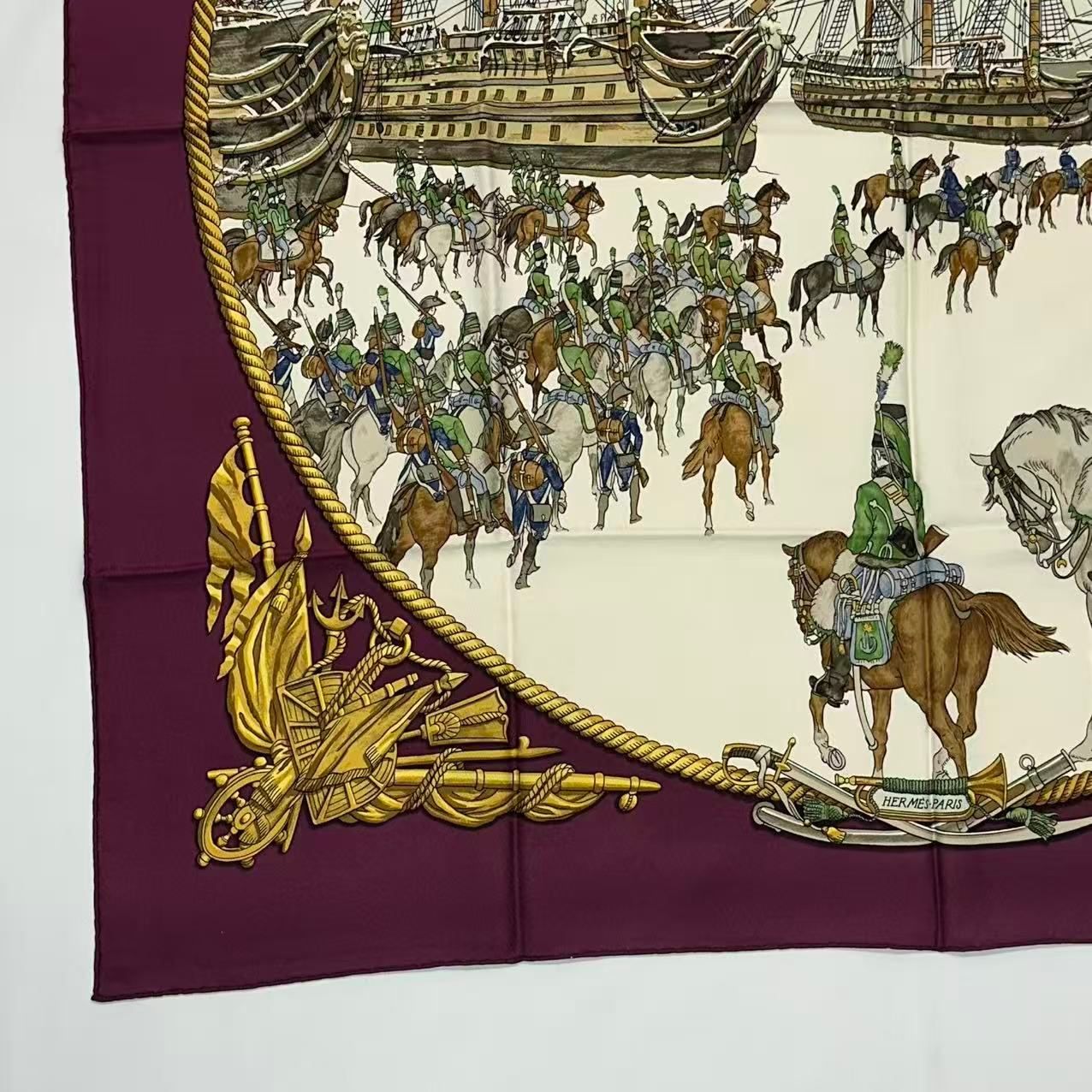 Hermes Scarf Silk Marine Et Cavalerie Sea and Cavalry — view 3
