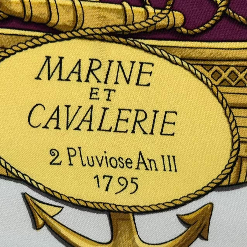 Hermes Scarf Silk Marine Et Cavalerie Sea and Cavalry — view 6