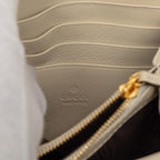 Gucci Interlocking Blanc Di Chain Wallet Shoulder Bag White Ivory Gold Leather — view 5