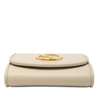 Gucci Interlocking Blanc Di Chain Wallet Shoulder Bag White Ivory Gold Leather — view 3