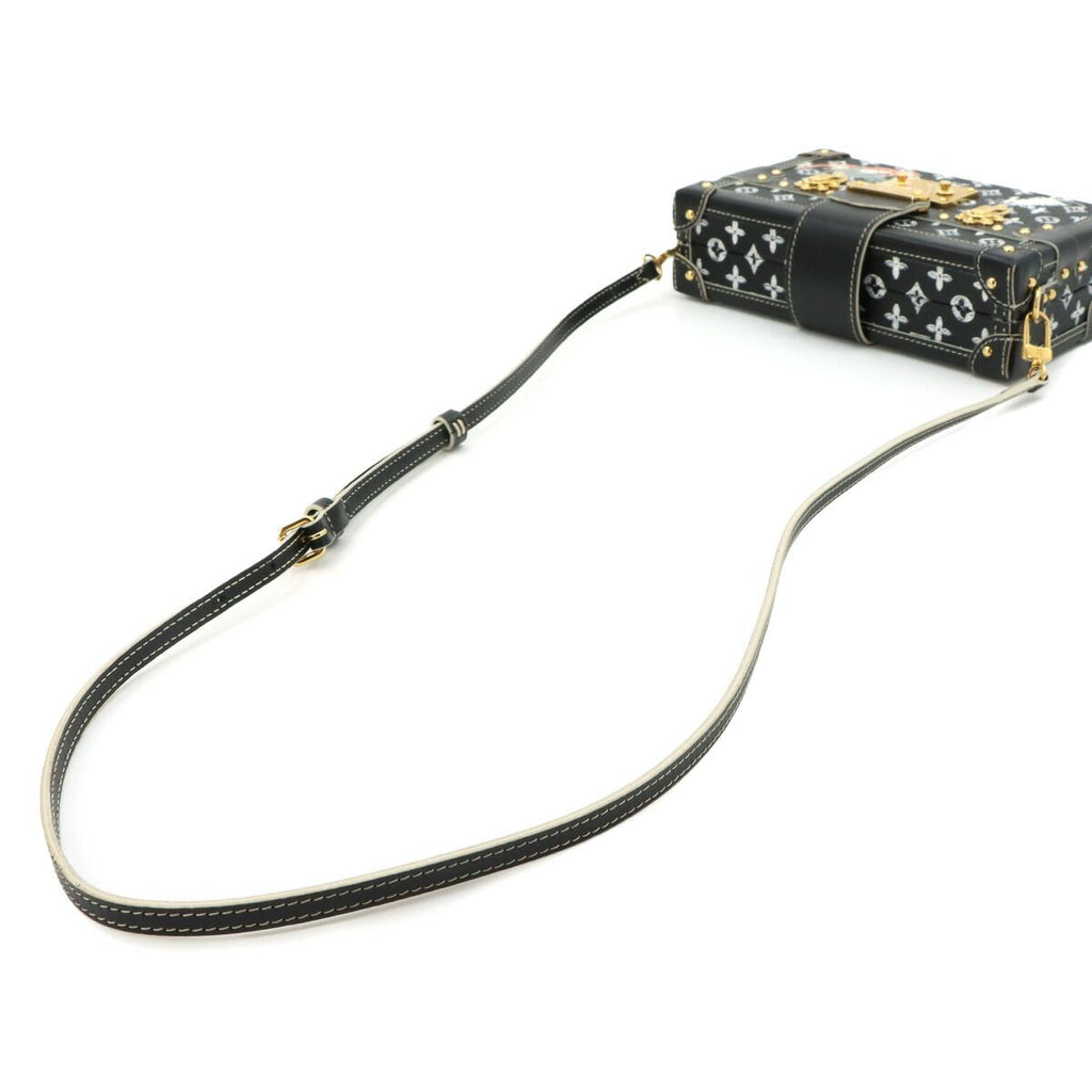 Louis Vuitton Monogram Petite Malle Shoulder Bag Black — view 6