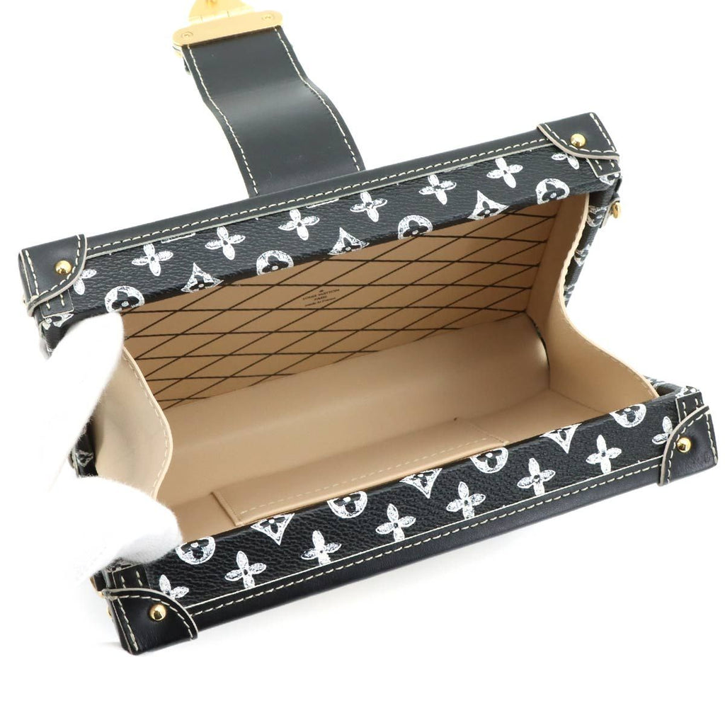 Louis Vuitton Monogram Petite Malle Shoulder Bag Black — view 7