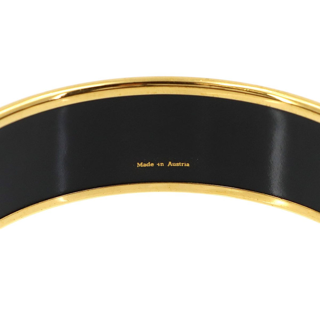 Hermes Enamel GM Bangle Bracelet Blue Multicolor Gold Email GM — view 3