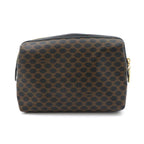 Celine Macadam Pouch Leather Black Gold Vintage — view 2