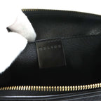 Celine Macadam Pouch Leather Black Gold Vintage — view 6