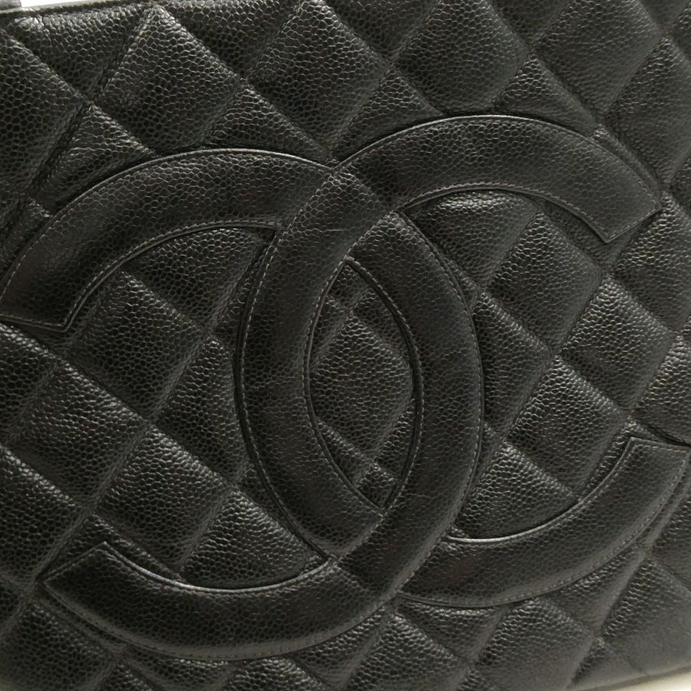 Chanel Jumbo CC Logo Tote 1 Piece Reissue Caviar Leather — view 8