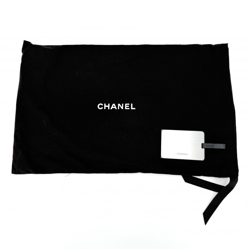Chanel Quilted Coco Neige Chain Shoulder Lame Backpack CC Logo Nylon Gray Silver — view 7