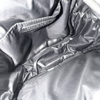 Chanel Quilted Coco Neige Chain Shoulder Lame Backpack CC Logo Nylon Gray Silver — view 4