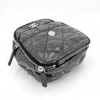 Chanel Quilted Coco Neige Chain Shoulder Lame Backpack CC Logo Nylon Gray Silver — view 3