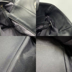 Chanel Tote Paris Biarritz MM Handbag CC Logo Shoulder CC Leather Black Silver — view 7
