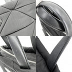 Prada 2-Way Small Padded Tote Shoulder Bag Crossbody Nylon Black Silver — view 8