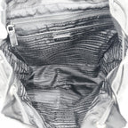 Prada Triangle Logo Backpack Nylon Black Silver — view 4