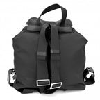 Prada Triangle Logo Backpack Nylon Black Silver — view 2