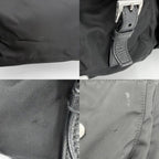 Prada Triangle Logo Backpack Nylon Black Silver — view 7