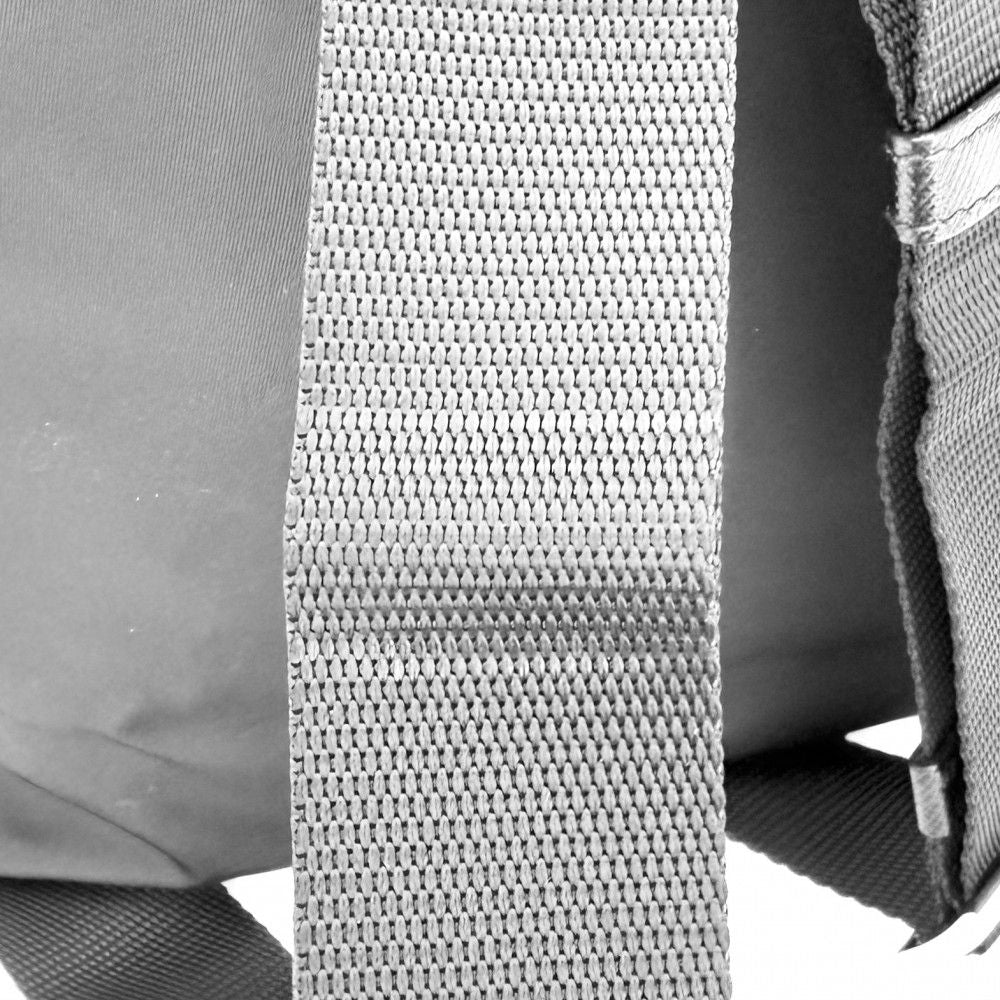Prada Triangle Logo Backpack Nylon Black Silver — view 8