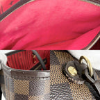 Louis Vuitton Tote Neverfull GM Handbag Shoulder Damier Canvas Brown Gold — view 8