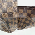 Louis Vuitton Tote Neverfull GM Handbag Shoulder Damier Canvas Brown Gold — view 6