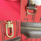 Louis Vuitton Tote Neverfull GM Handbag Shoulder Damier Canvas Brown Gold — view 9