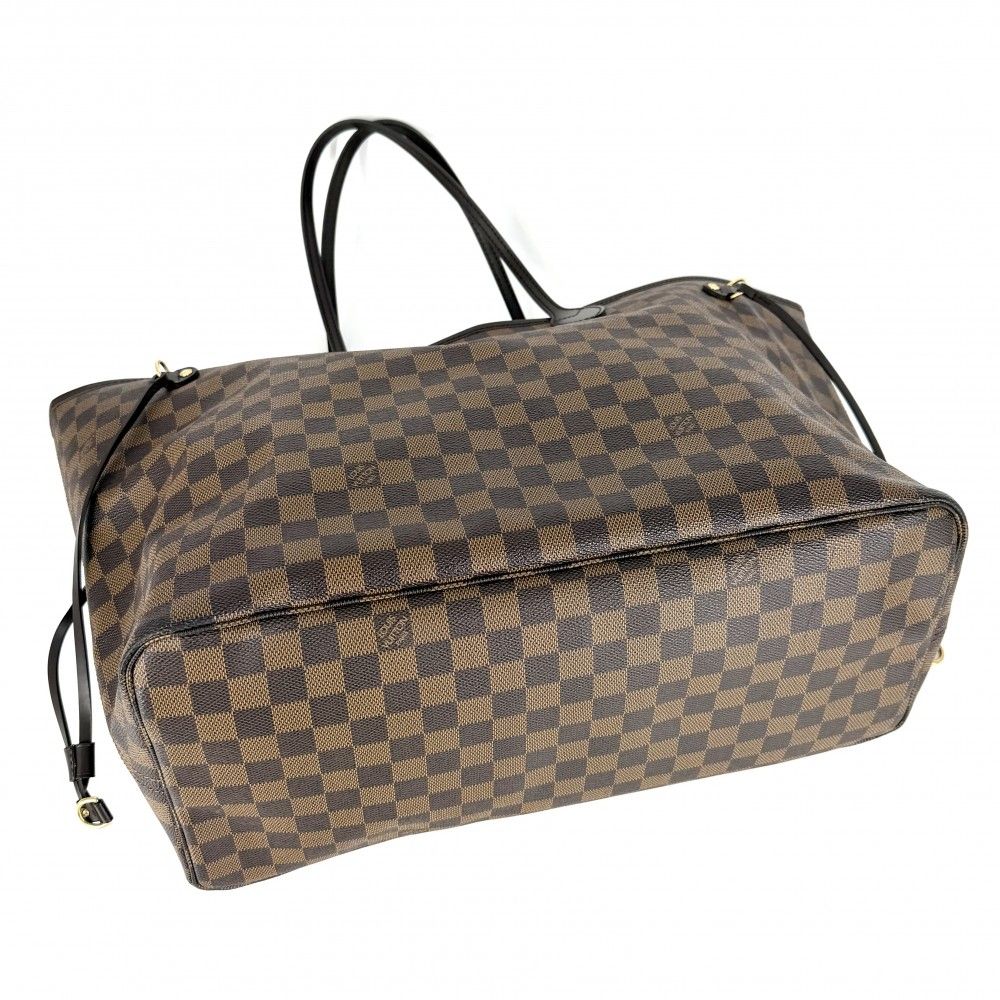 Louis Vuitton Tote Neverfull GM Handbag Shoulder Damier Canvas Brown Gold — view 3