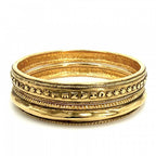 Chanel Bangle Logo 2 Row Bracelet Vintage Gold Plated 62.2