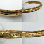 Chanel Bangle Logo 2 Row Bracelet Vintage Gold Plated 62.2 — view 4