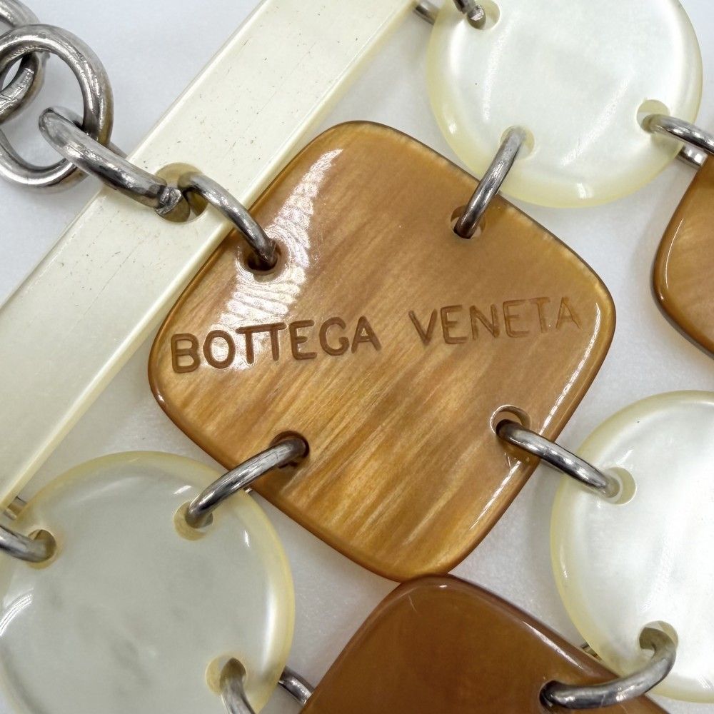 Bottega Veneta Bracelet Brown Beige Silver — view 3