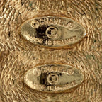 Chanel Earrings Quilted Round CC Logo Vintage Gold Plated — view 4