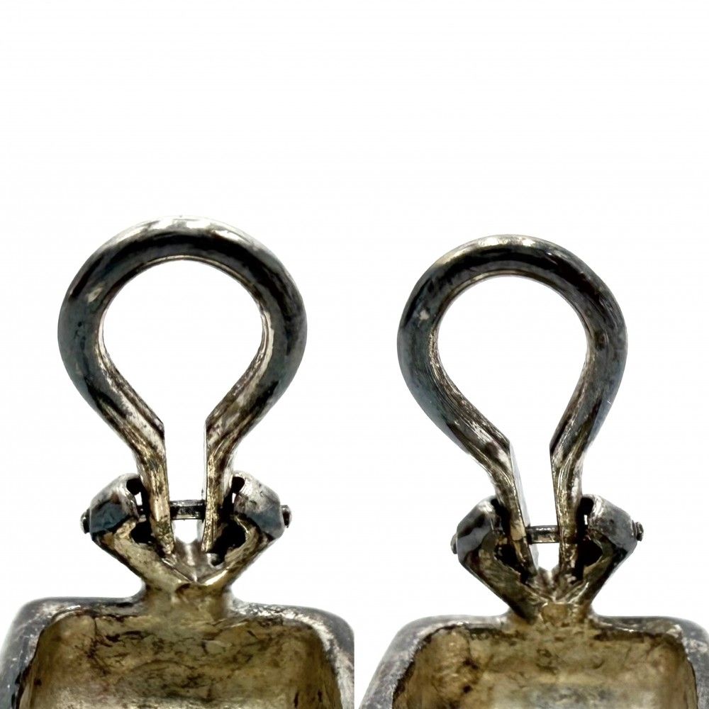 Chanel Earrings Square Clover Mademoiselle 925 Sterling Silver — view 3