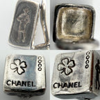 Chanel Earrings Square Clover Mademoiselle 925 Sterling Silver — view 5