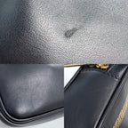 Fendi Shoulder Bag Fendace Collaboration Crossbody Medusa Leather Black Gold — view 7