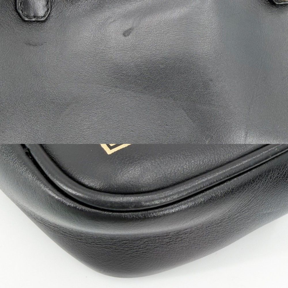 Fendi Shoulder Bag Fendace Collaboration Crossbody Medusa Leather Black Gold — view 6