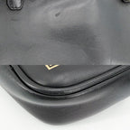 Fendi Shoulder Bag Fendace Collaboration Crossbody Medusa Leather Black Gold — view 6