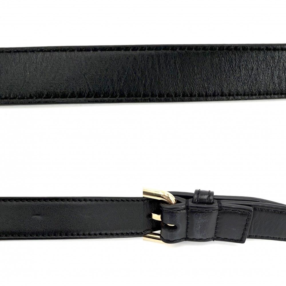 Fendi Shoulder Bag Fendace Collaboration Crossbody Medusa Leather Black Gold — view 9