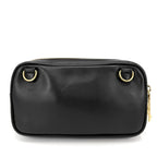 Fendi Shoulder Bag Fendace Collaboration Crossbody Medusa Leather Black Gold — view 2