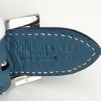 Hermes Shoulder Bag Trim 35 Leather Blue Silver — view 5