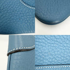 Hermes Shoulder Bag Trim 35 Leather Blue Silver — view 6