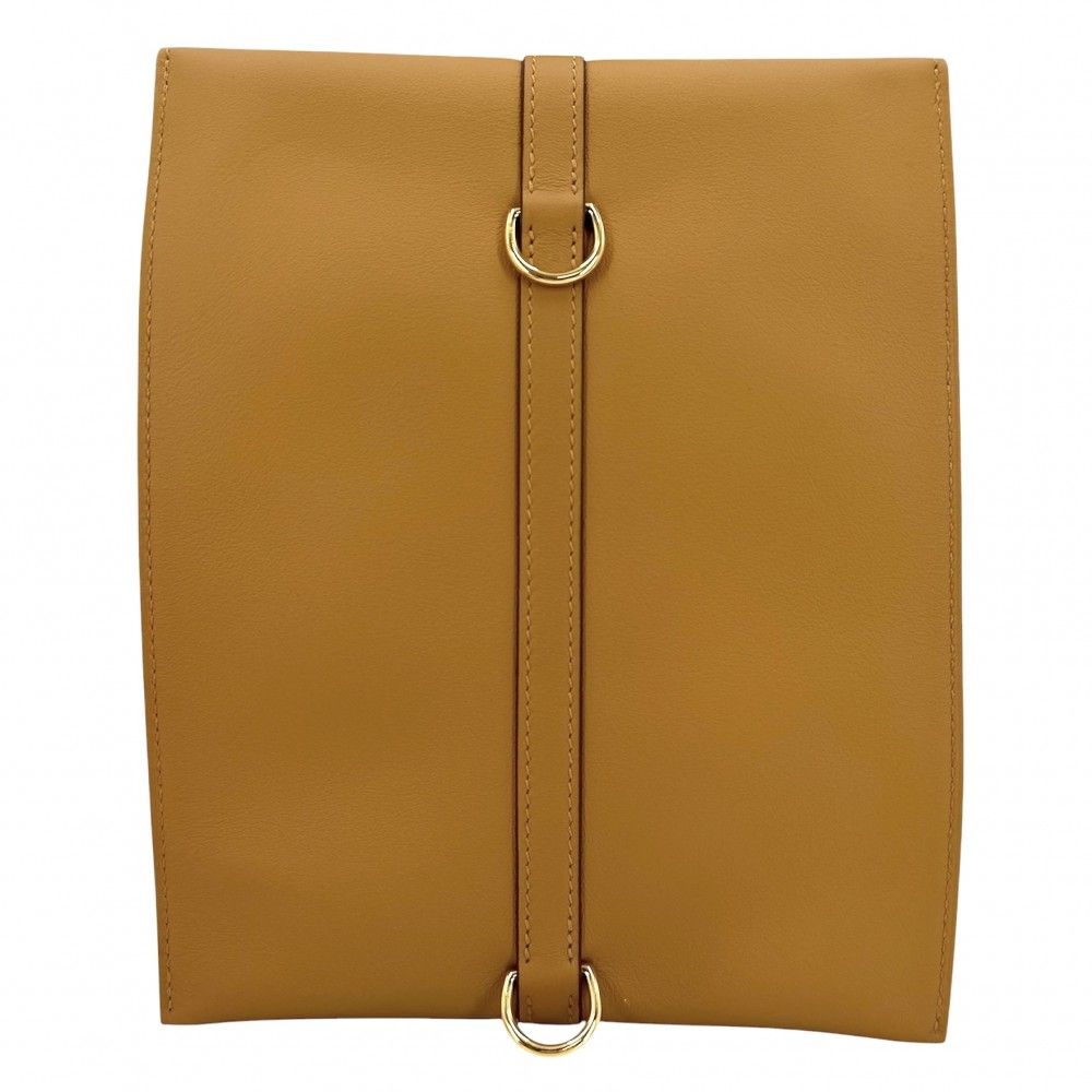 Hermes Shoulder Bag Glenantou Go Leather Brown Gold — view 2