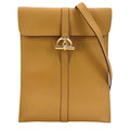 Hermes Shoulder Bag Glenantou Go Leather Brown Gold