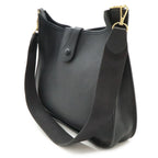 Hermes Evelyne I 1 GM Shoulder Bag Taurillon Clemence Black Gold — view 2