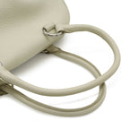 Prada Vitello Phenix Handbag Leather White Silver — view 4