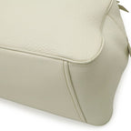 Prada Vitello Phenix Handbag Leather White Silver — view 3
