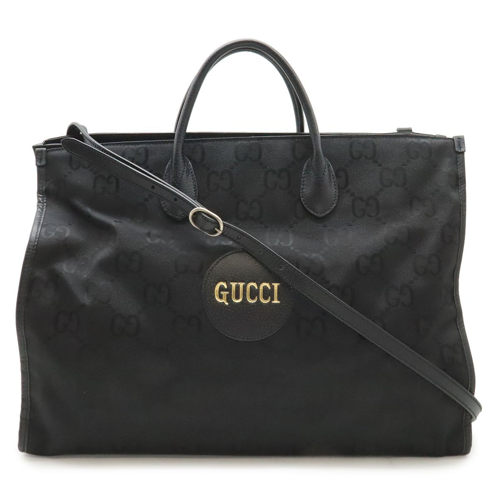 Gucci Off the Grid 2-Way Shoulder Bag Nylon Canvas Black