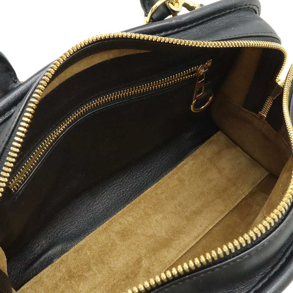 Loewe Amazona 23 Anagram Mini Boston 2-Way Shoulder Bag Leather Black Gold — view 8