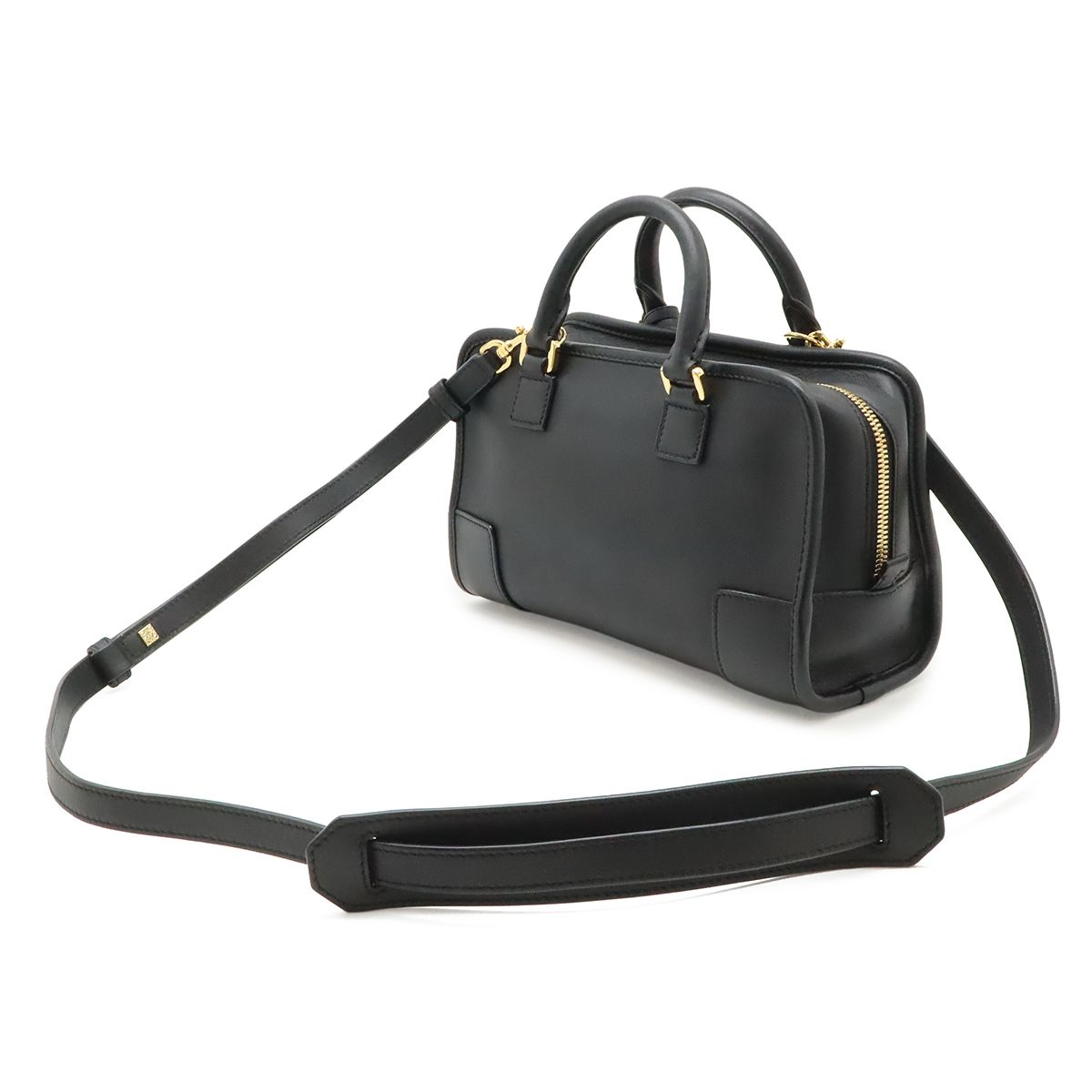 Loewe Amazona 23 Anagram Mini Boston 2-Way Shoulder Bag Leather Black Gold — view 2