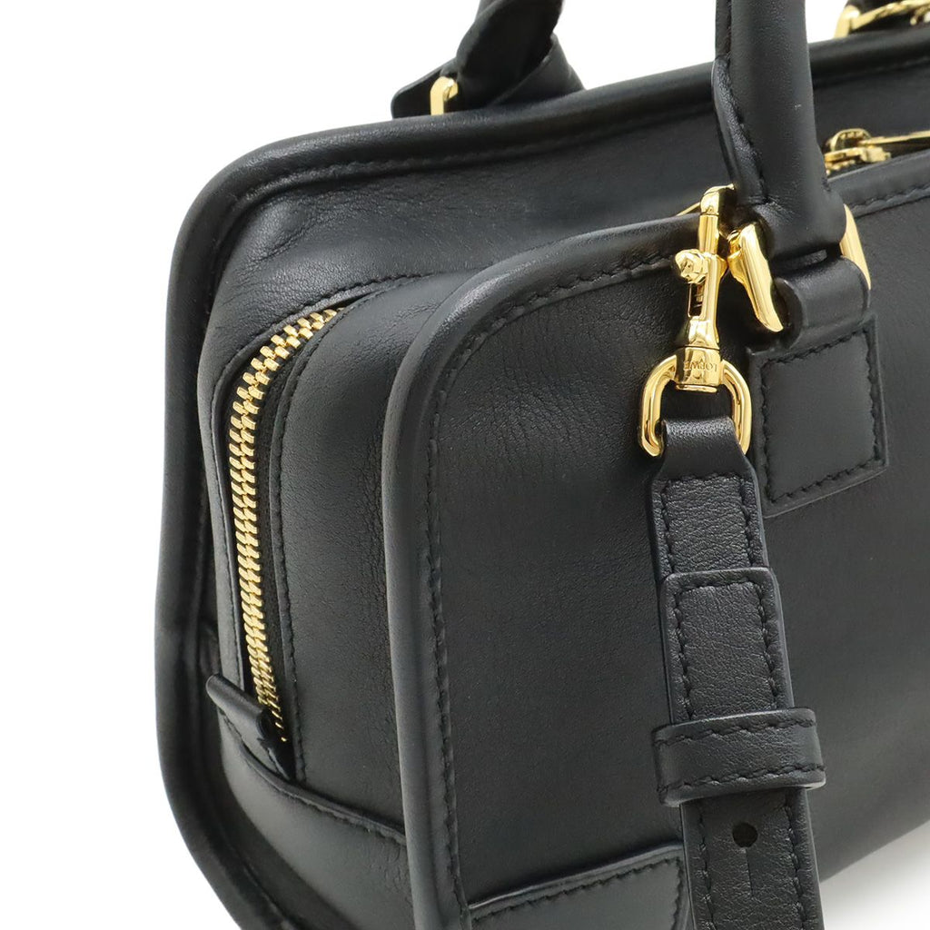 Loewe Amazona 23 Anagram Mini Boston 2-Way Shoulder Bag Leather Black Gold — view 4
