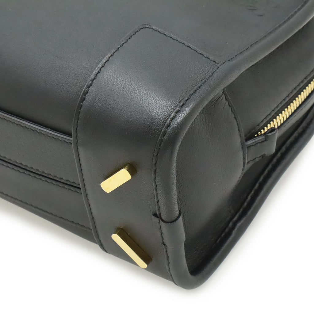 Loewe Amazona 23 Anagram Mini Boston 2-Way Shoulder Bag Leather Black Gold — view 3
